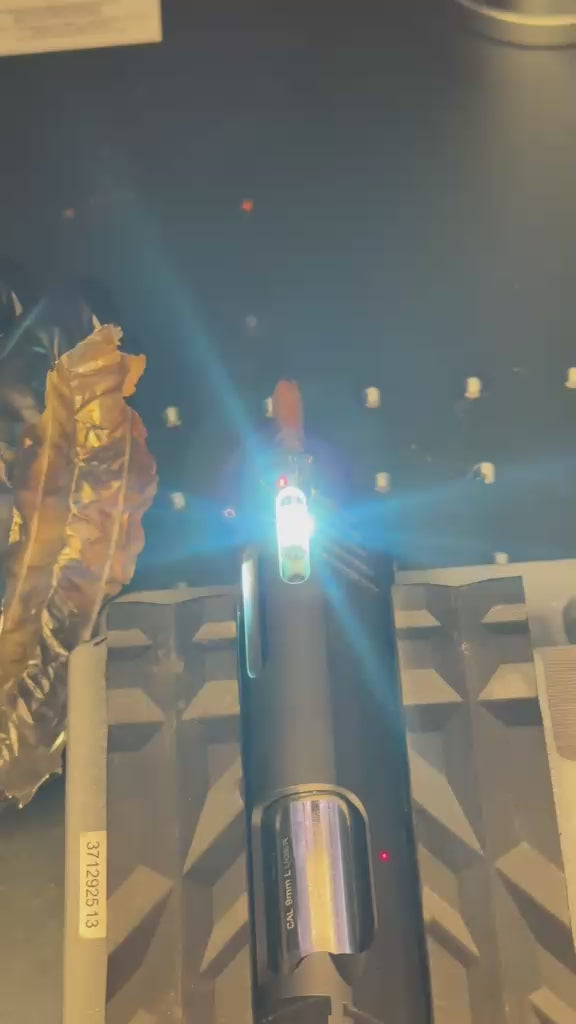 A video of a gun slide receiving the barrel porting performed by a fiber laser